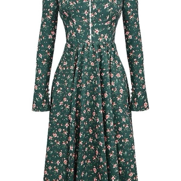 House of CB Delia Green Floral Print Midi Dress - Picture 10 of 13